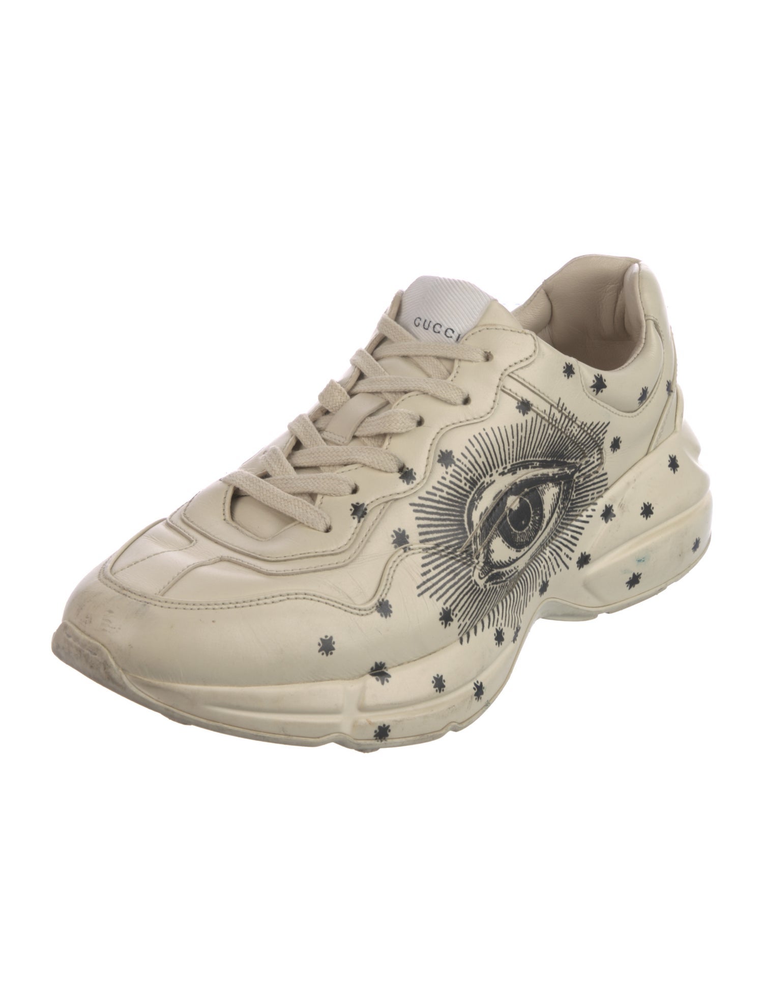 Gucci Web Accent Leather Sneakers